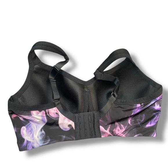 Torrid Active 40DDD Sports Bra 40F Underwire Smoke Print Run High Impact Purple - Picture 4 of 14